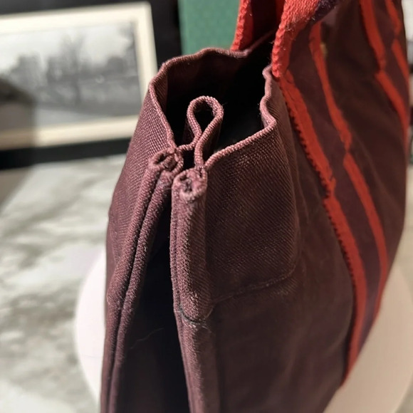 HERMES PM CANVAS TOTE BAG HAND STITCHED IN FRANCE - Picture 5 of 16